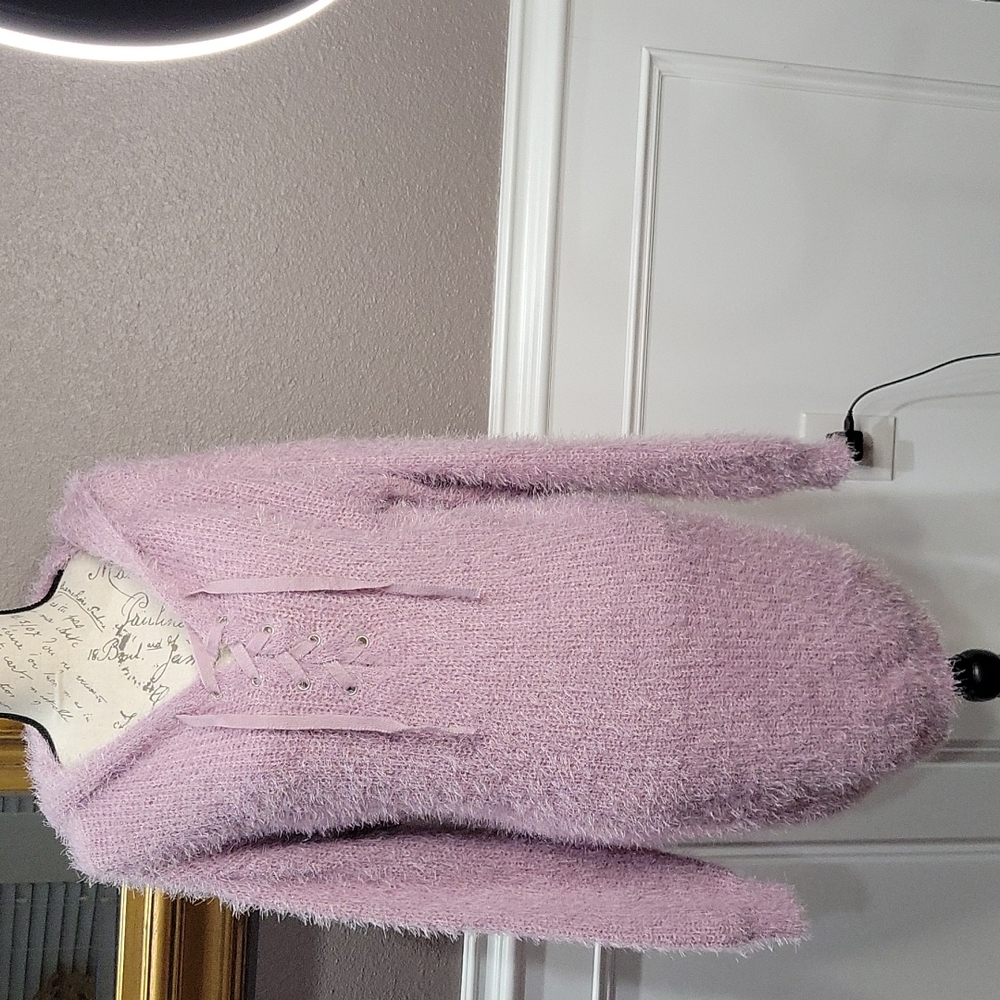Pullover Knit Sweater Dress with Hood by AMP size Large NWT